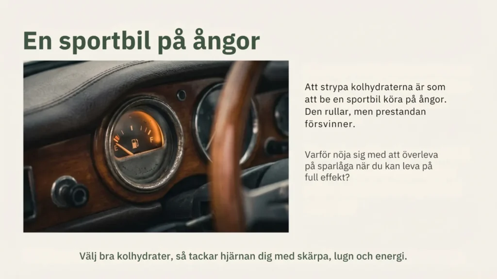 En sportbil på ångor